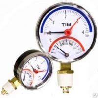 Термоманометр радиальный 10 бар. TIM Y-63-10
