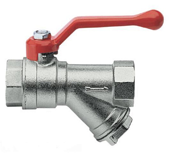 Кран шаровый с фильтром  3/4"