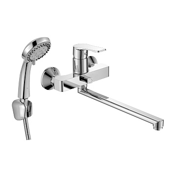 Смеситель для ванны DECOROOM одноруч. (DR23043) латунь, L35см.