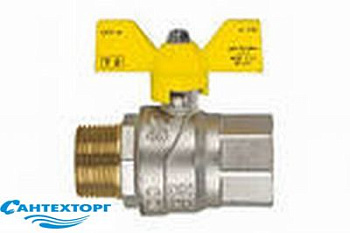 Кран шаровый газ.  3/4" г/ш бабочка (РАСПРОДАЖА)