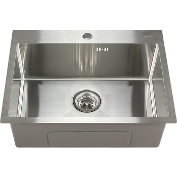 Мойка нерж врезная 600х450х220 т 3,0 САТИН D6045H (+сифон,фруктовница) MELANA AISI 304