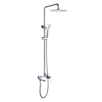 Смеситель для ванны со штангой и тропическим душем LEDEME (2414) латунь