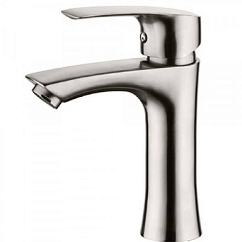 Смеситель для умывальника LEDEME одноруч. (71001) нерж. сталь,d35