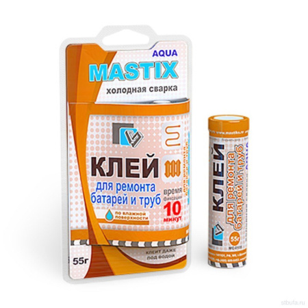 Холодная сварка для батарей и труб (55г) "Mastix" от магазина Сантехники