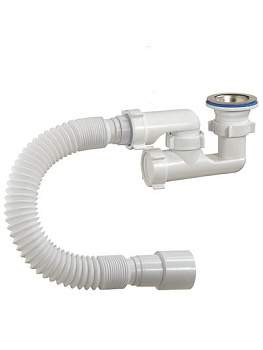 Сифон для душ.поддона 11/2*40 регулир. с гиб.трубой Орио (82589)