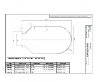Мембрана для бака   8-12л. с горловиной 51.5 мм Wester