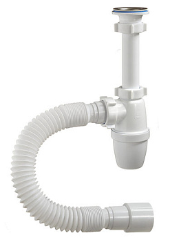 Сифон бутылочный для нерж. мойки с удлин.патрубком Орио (А-32059) (подходит к писсуару "Люкс") 