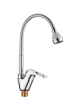 Смеситель для кухни Казань одноруч. (4061130) с гибким изливом, латунь