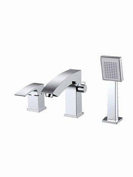 Смеситель для ванны  врезной LEDEME (1198) тройка, латунь  (РАСПРОДАЖА)