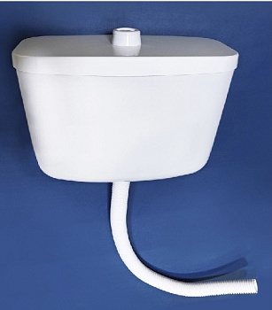 Бачок пластиковый средний кнопка Киров (гофра 80см) (ф518324)