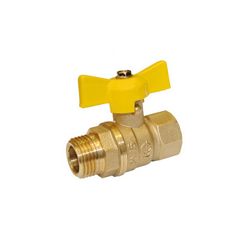Кран шаровый газ.  1/2" г/ш лат. бабочка Бологое/Галлоп