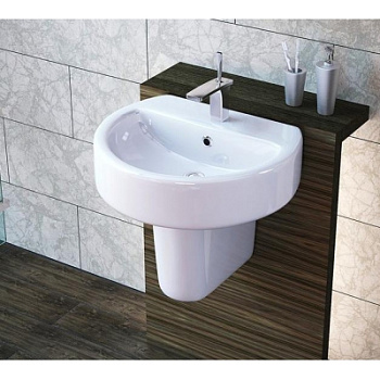 Умывальник + ПОЛУпьедестал  Sanita Luxe "Best" 55 1-отв.