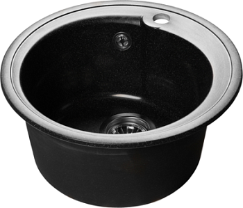 Мойка SANTREK AQUA RONDO 450, черный /SA-R450 D=443мм/ БЕЗ СИФОНА