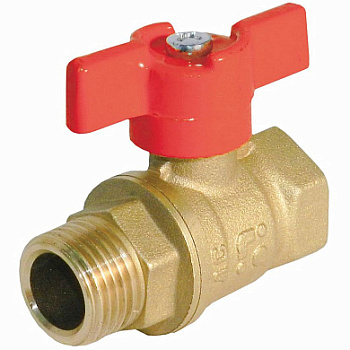 Кран шаровый    3/4" г/ш лат. (11Б27п1) бабочка Бологое (РАСПРОДАЖА)