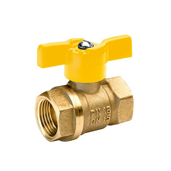Кран шаровый газ.  3/4" г/г лат. бабочка Бологое