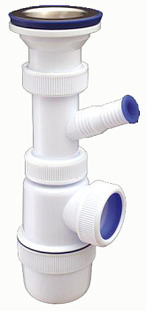 Сифон  1 1/2*40 с отводом ВИР ЭЛИТ (614) РАСПРОДАЖА