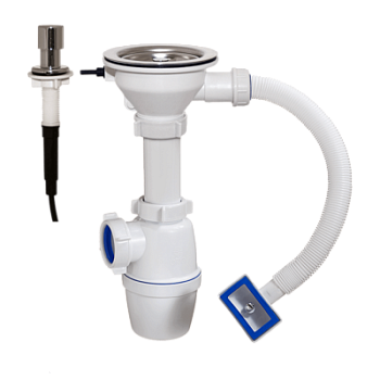 Сифон  3 1/2 полуавтомат с прямоугольным переливом (кнопка-грибок) Орио (АА-4007)