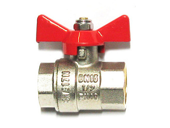 Кран шаровый     1/2" г/г бабочка Valtec (VT.217.N.04)