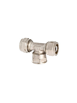 Тройник 2 цанги+гайка 16*1/2 Valtec (VTm.332.N.160416)