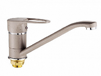 Смеситель для кухни POTATO одноруч. (4921-8) серый, силумин, гайка