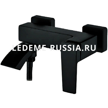 Смеситель для ванны LEDEME одноруч. (3178B) черный латунь, d35  кор.нос