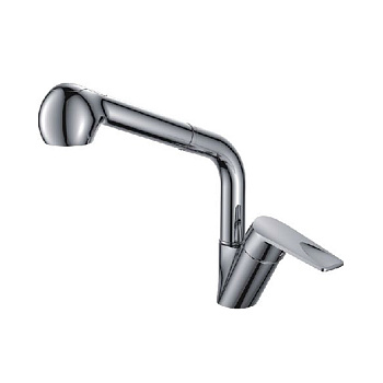 Смеситель для кухни LEDEME одноруч. (6040) бок. с выдв.лейкой, латунь, d40 (РАСПРОДАЖА)