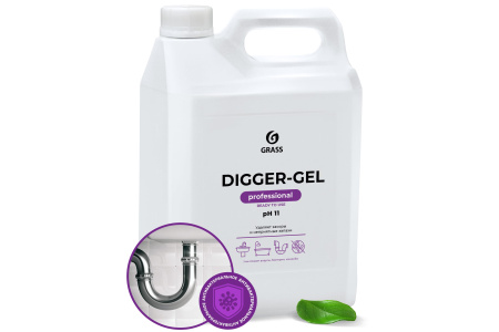 Средство щелочное для прочистки канализационных труб Digger-Gel (5000мл) (125206) от магазина Сантехники
