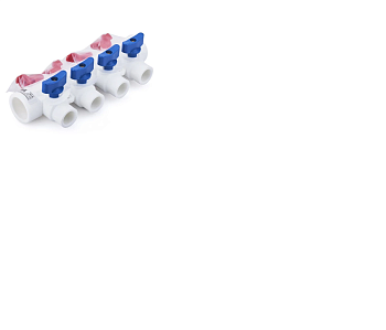 Коллектор ПП 40-20 на 4 выхода  с кранами