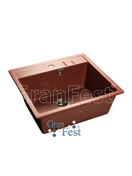 Мойка GRANFEST QUADRO 560*500, красный марс /GF-Q560/