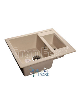 Мойка GRANFEST QUADRO 610*500, белый /GF-Q610K/