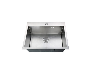 Мойка нерж врезная 630х500х200 т 3,0 САТИН H6350 (+с коландером) MELANA AISI 304