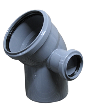 Отвод Ду 110-45 град. с отводом 50 (правый)