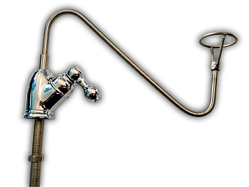 Кран поилка с ограничительным кольцом и гайкой /Фонтанное устройство/