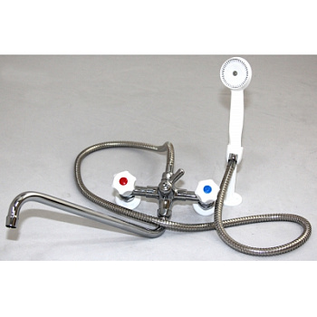 Смеситель для ванны Иркутск 2руч. рез, пласт.мах (с54931)