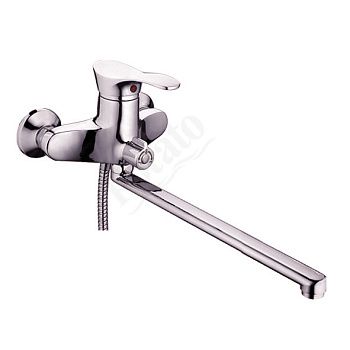 Смеситель для ванны POTATO одноруч (2201) силумин, d40, L40см.