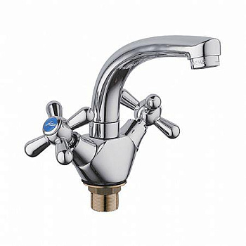 Смеситель для умывальника LEDEME 2руч. (1318-2) латунь,гайка