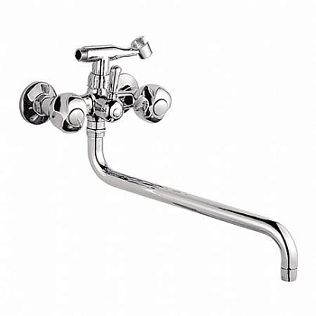 Смеситель для ванны LEDEME 2руч. (2626) латунь, L30см.