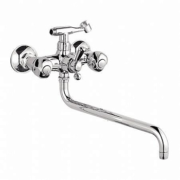 Смеситель для ванны LEDEME 2руч. (2626-2) латунь, L30см. (РАСПРОДАЖА)