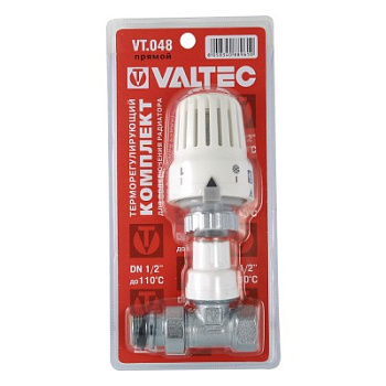 Клапан радиаторный термостат. 1/2 прямой с головкой Valtec (VT.048.N.04)