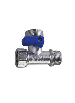 Кран 3-х проходной 1/2х3/4х1/2 г/ш/ш СТМ (никель) (CA3N1234)(с39305) 