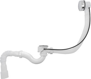 Обвязка для ванны полуавтомат нерж.чаша с гиб. трубой Aquant (V322-18-MR)