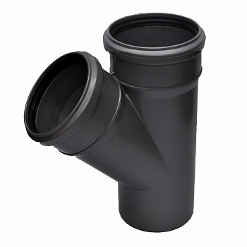 Тройник Ду  110-110мм-45 град.черн.(т)
