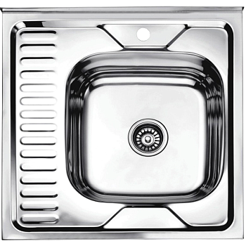 Мойка нержавеющая  60*60*0,8*18 правая (L96060-R) (P86060-R)
