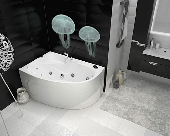 Ванна акриловая (1600*1000*630) Николь правая (каркас, обвязка, экран) 