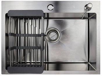 Мойка нерж врезная 500х440х210 САТИН (коландер+диспенсер+сифон) (C5044-S) Marrbaxx