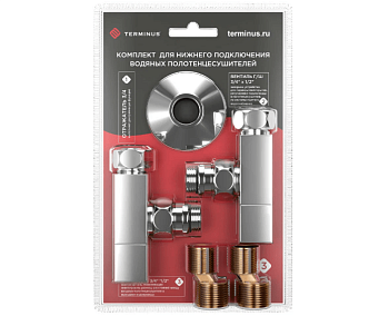 Вентиль для П/суш. 3/4*1/2 г/ш угловой Квадрат ТЕРМИНУС