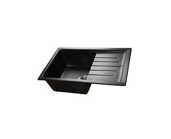 Мойка SANTREK AQUA BOXY 760*500 (SA-B760L), черный-308 БЕЗ СИФОНА (с313785) 