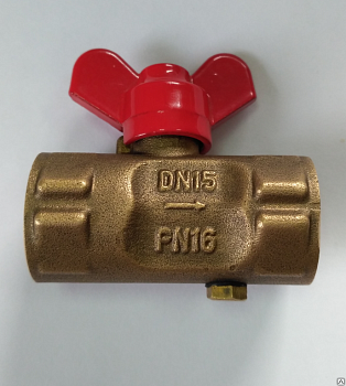 Кран 3-х ходовой шаровый для манометра 1/2'' со спуском 11Б27П2 РУ16 (522034)