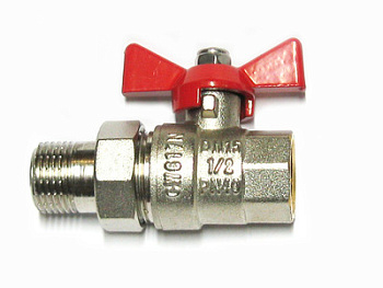 Кран шаровый     1/2 " американка бабочка Valtec (VT.227.NW.04)