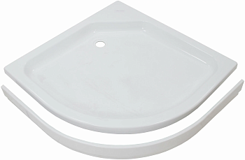 Поддон акриловый 110х110 низкий полукруглый (без каркаса, без сифона, без экрана)